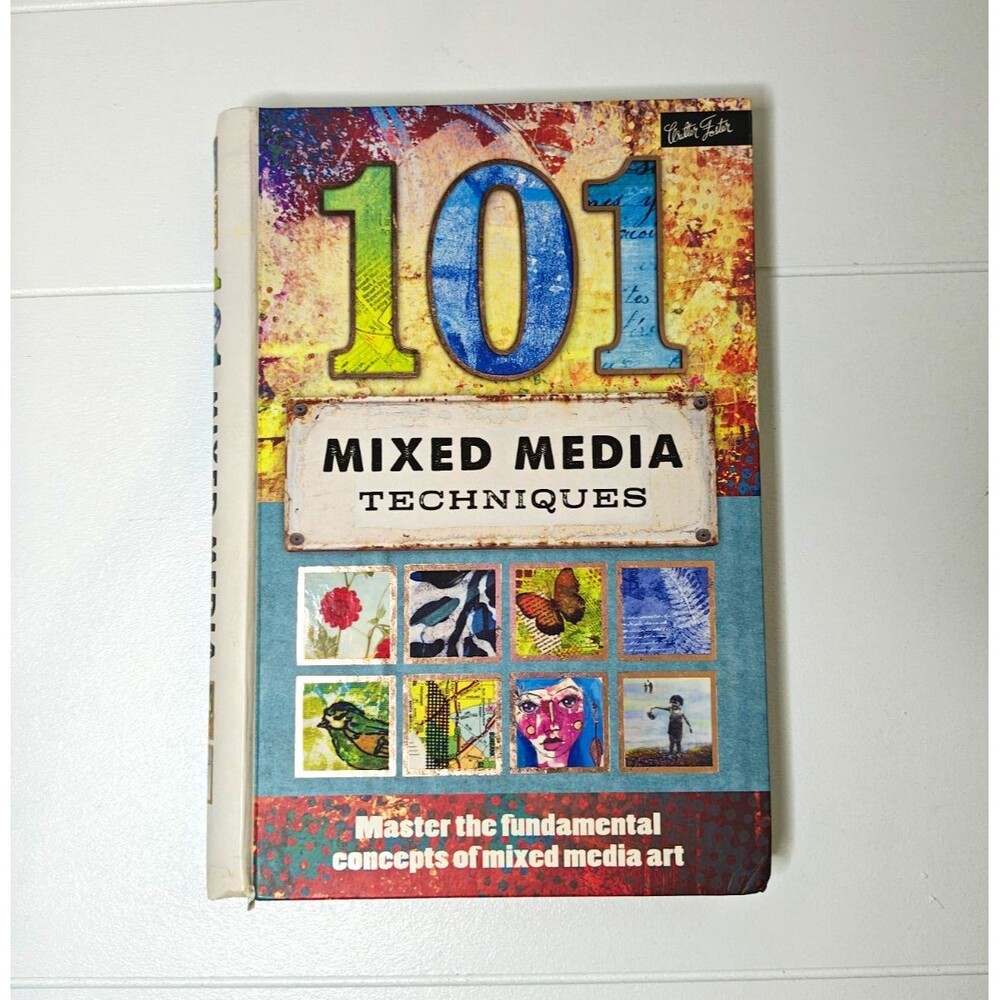 Walter Foster 101 Mixed Media Techniques Spiral-Bound Book - Mixed Media Art